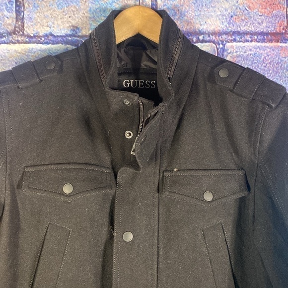 Guess Men’s Formal Jacket Quilted Black Medium - Picture 4 of 8